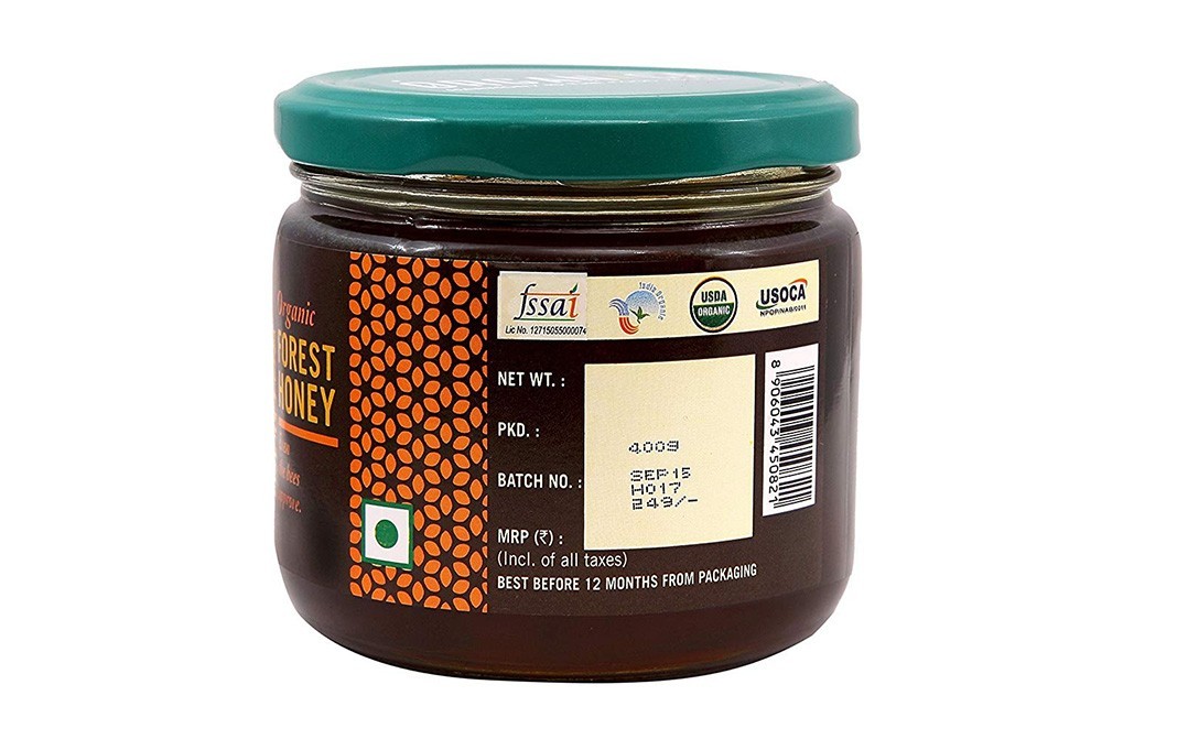 Organica Organic Forest Honey    Glass Jar  400 grams